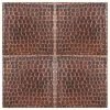 Premier Copper Products Hammered Copper Tile, 4"x4", Set Of 4