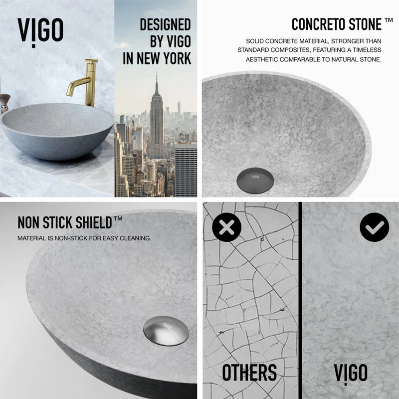 VIGO 16 In. X 16 In. Round Bathroom Vessel Sink - Image 7