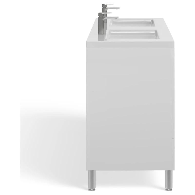 MOD The Mendocino Bathroom Vanity, White, 67", Double Sink, Freestanding - Image 11