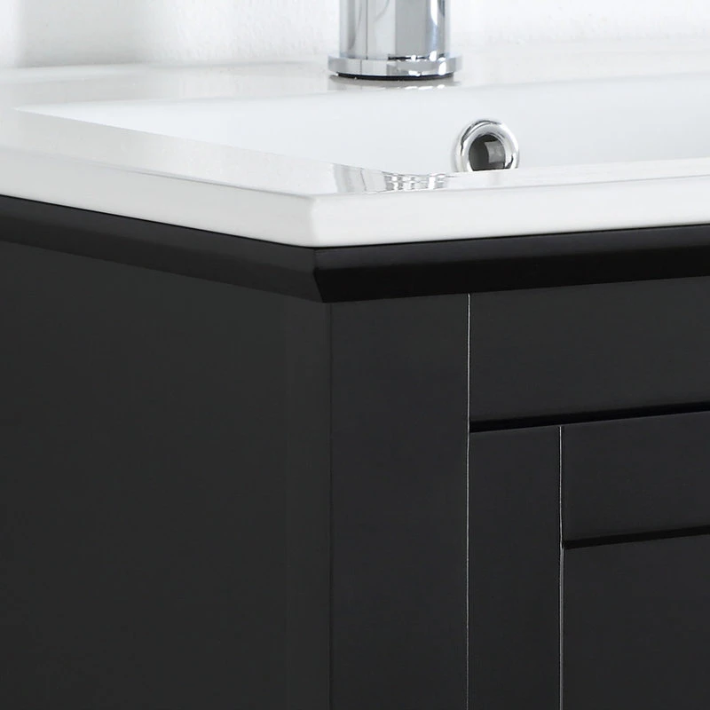 Fresca Manchester 30" Single Bathroom Vanity In Black With White Ceramic Top - Image 7