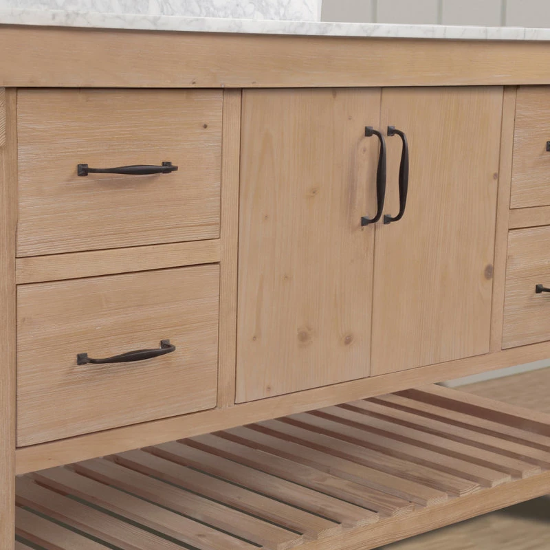 Ari Kitchen & Bath Marina 55" Bathroom Vanity, Driftwood Finish - Image 5