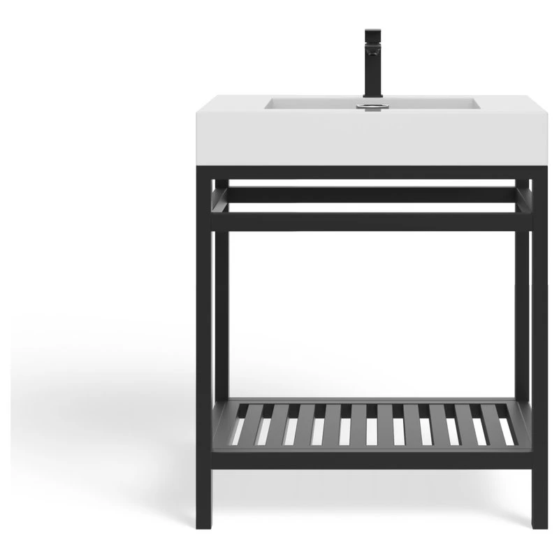 MOD The Nova Bathroom Vanity, Black, 30", Single Sink, Freestanding - Image 12