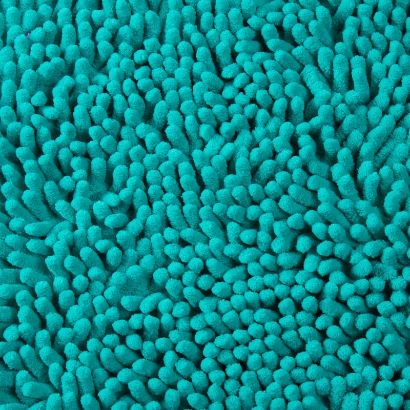 Lavish Home 2 Piece Shag Memory Foam Bath Mat Set, Seafoam - Image 3