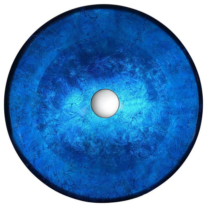 Anzzi Arc Series Vessel Sink, Frosted Blue - Image 2