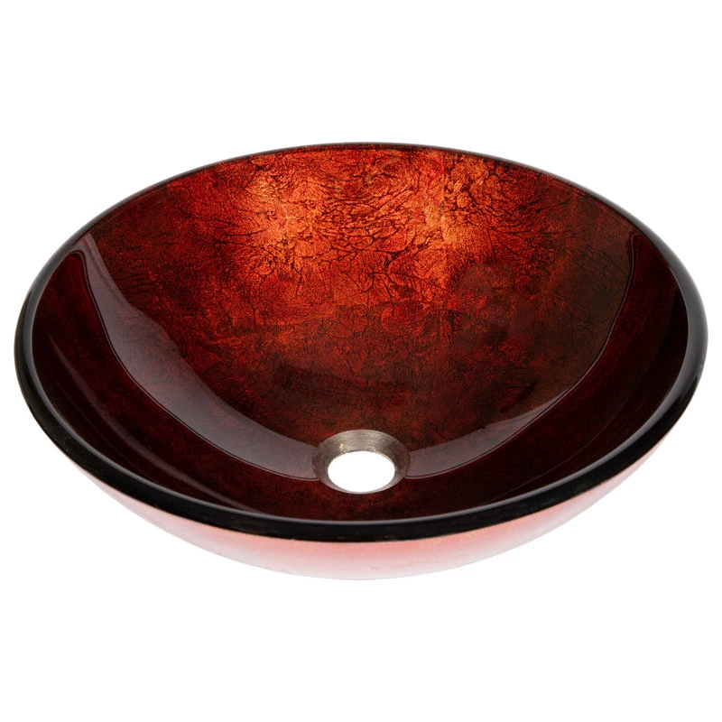 Eden Bath - Vessel Sinks Red Copper Reflections Glass Vessel Sink - Image 2