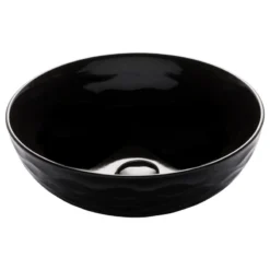 Kraus USA, Inc. Viva Ceramic Round Vessel Bathroom Sink, Black