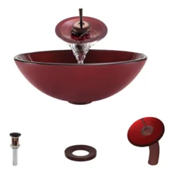 MR Direct Sinks And Faucets 641 Vessel SinkAntique Bronze, Oil Rubbed Bronze, Waterfall Faucet