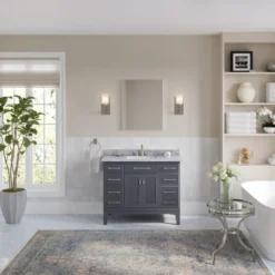 MOD The Fairmont Bathroom Vanity, Single Sink, 42", Maple Gray, Freestanding