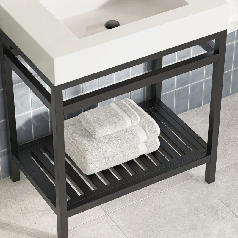 MOD The Nova Bathroom Vanity, Black, 30", Single Sink, Freestanding - Image 5