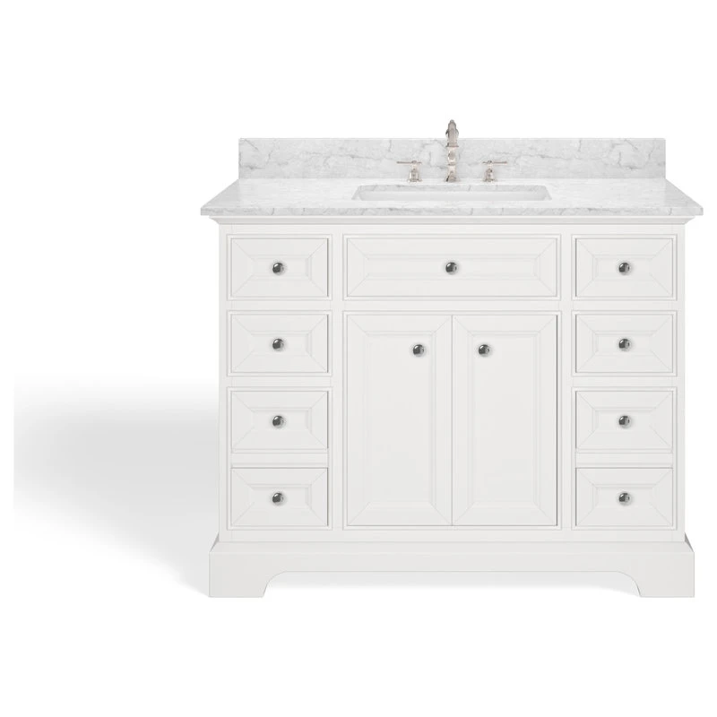 MOD Meadowood Bath Vanity, White, 43", Single Sink, Freestanding - Image 9