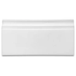 Stone Center Online Thassos White Marble 6x12 Skirting Baseboard Trim Molding Honed, 1 Piece