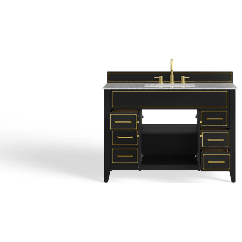 MOD The Monaco Bathroom Vanity, Black Onyx, 48", Single Sink, Freestanding - Image 12