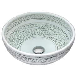 ANZZI Cadence Series Vessel Sink In Decor White