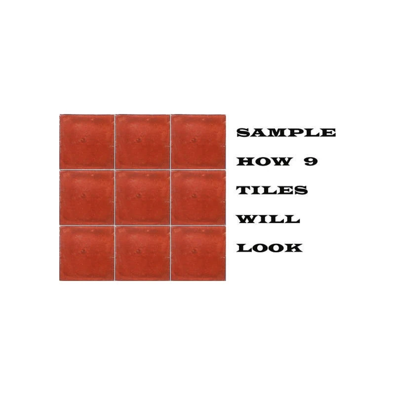 Mexican Decorative Accessories 4"x4" Mexican Ceramic Handmade Tile #S010 - Image 2