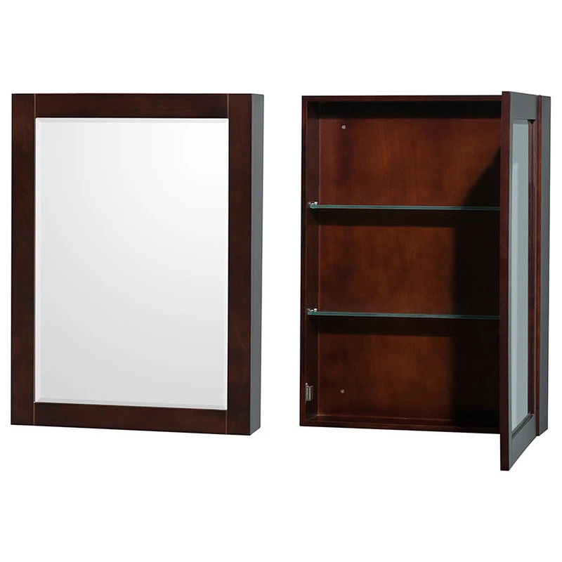 Wyndham Collection Sheffield 30" Espresso Single Vanity, Carrara Marble Top, Um Sq Sink, Med Cab - Image 3