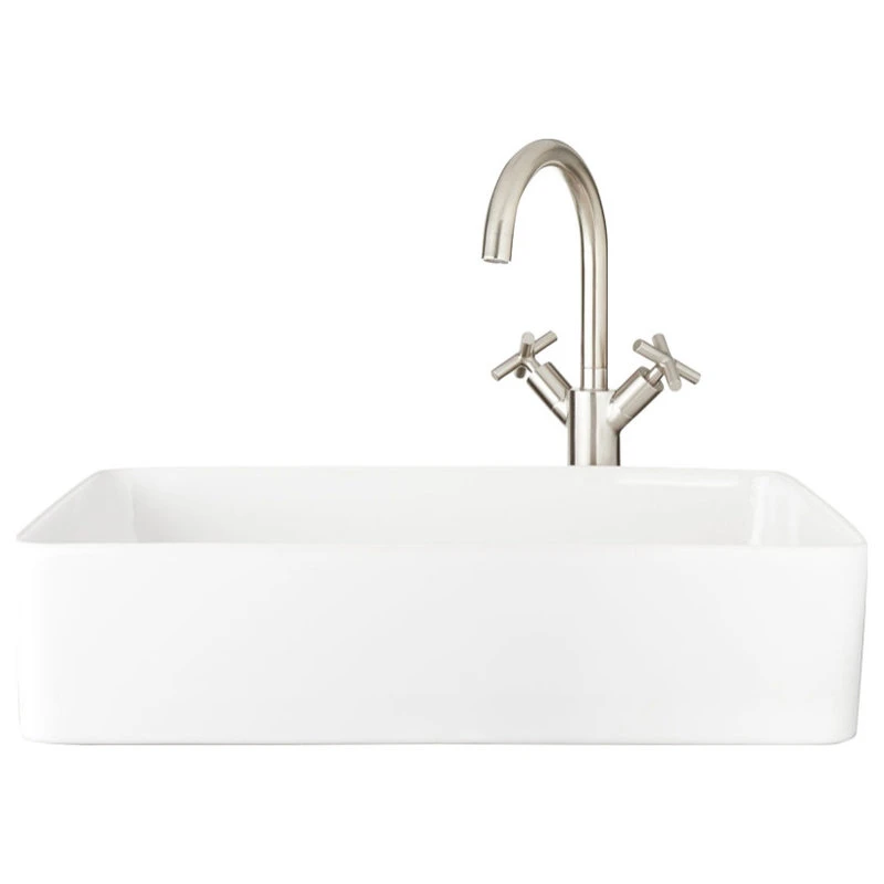 Signature Hardware 948624 Hibiscus 20" Fireclay Vessel Bathroom - White