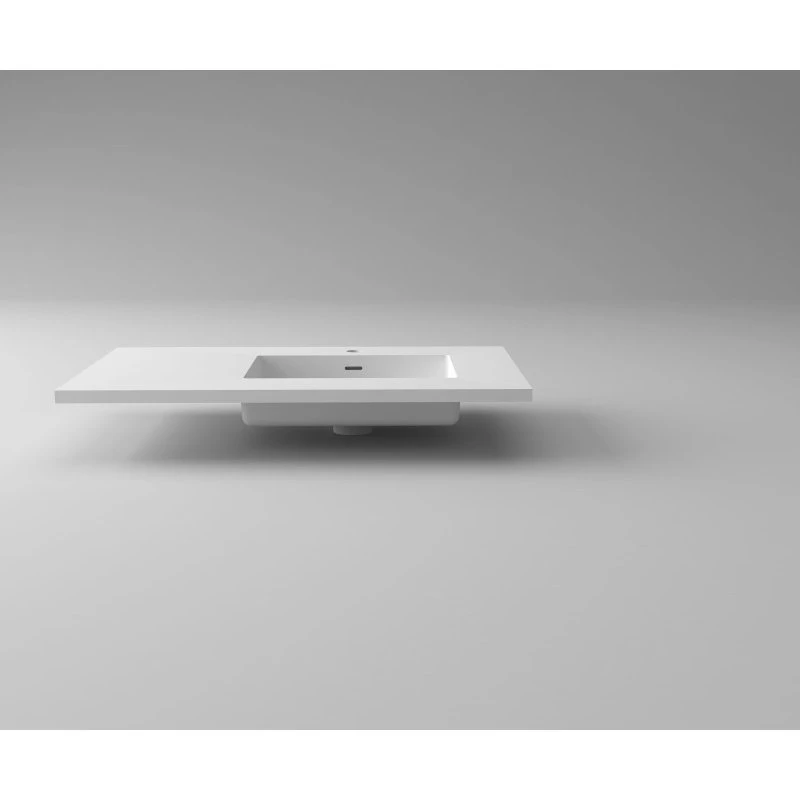 LAVIVA VIVA Stone 36" Right Sink Matte White Solid Surface Countertop - Image 4