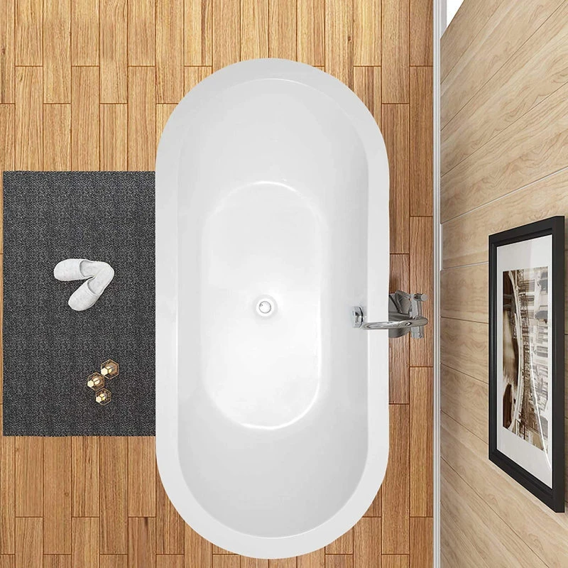 Vanity Art LLC Vanity Art Freestanding Acrylic Bathtub, White, Small - Image 11