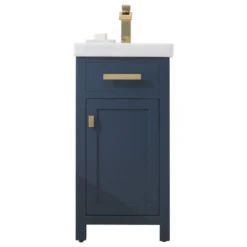 Water Creation Mia 18" Single Vanity With Single Door, Monarch Blue