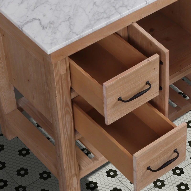 Ari Kitchen & Bath Marina 55" Bathroom Vanity, Driftwood Finish - Image 7