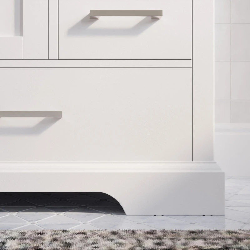 MOD The Laurel Bathroom Vanity, White, 84", Double Sink, Freestanding - Image 7