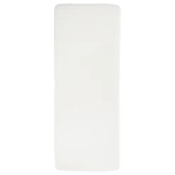 24"X59" Memory Foam Extra Long Bath Mat By Lavish Home, Jacquard Fleece, White