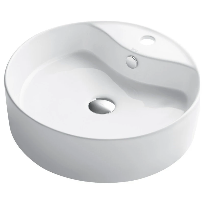 Kraus USA, Inc. Elavo Ceramic Round Vessel White Sink - Image 9