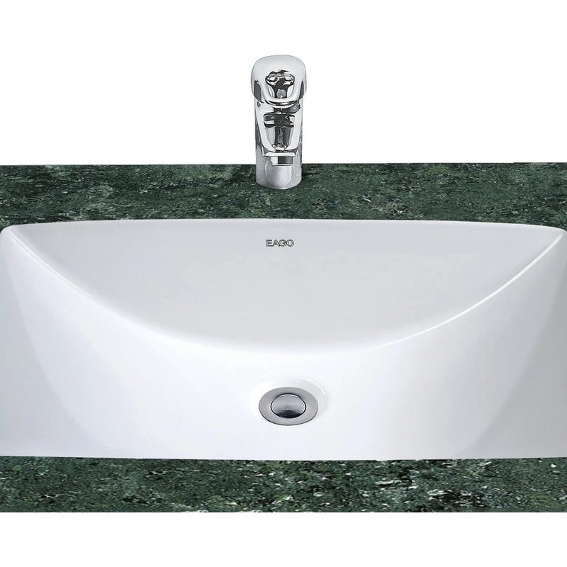 EAGO White Ceramic 22"x15" Undermount Rectangular Bathroom Sink - Image 3