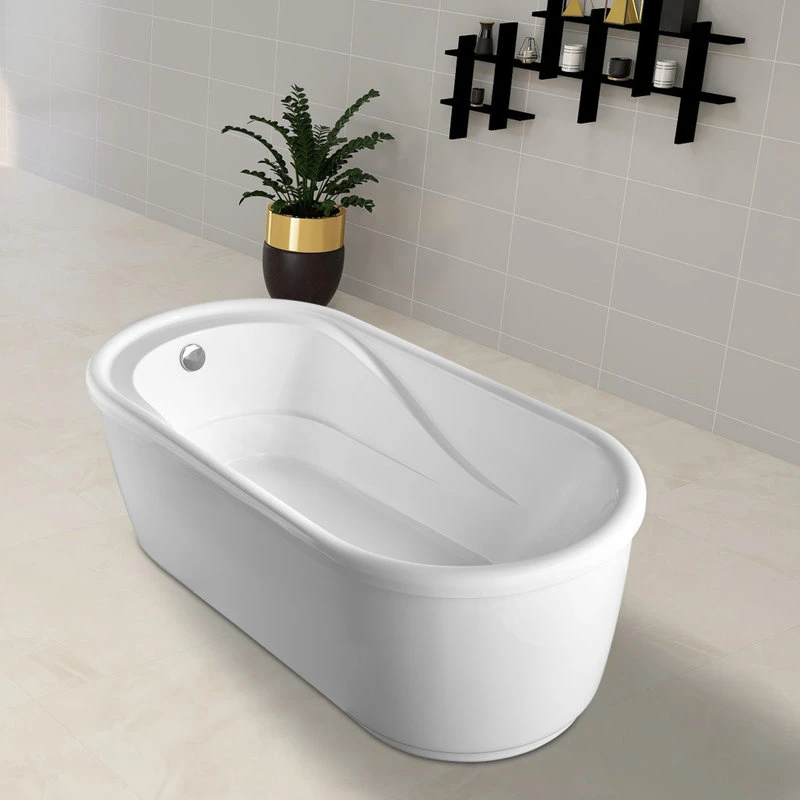 Vanity Art LLC Vanity Art 59" Freestanding Acrylic Soaking Bathtub - Image 8