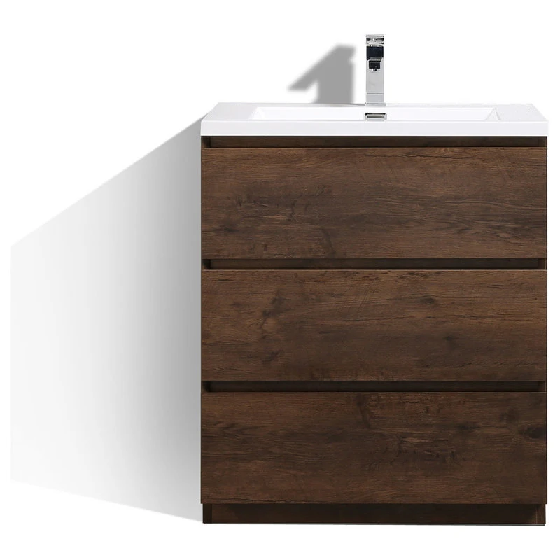 BATHROOM VANITIES WHOLESALE Moa 30" Single Bathroom Vanity In Rosewood - Image 2