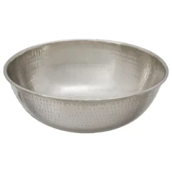 SINKOLOGY Bohr 14" Handcrafted Vessel Sink, Hammered Nickel
