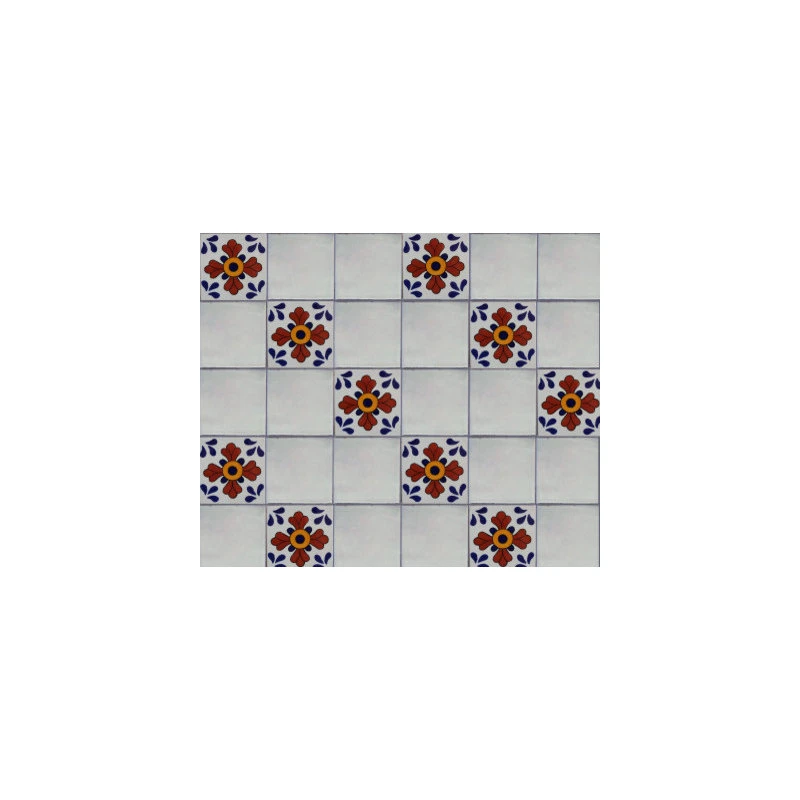 Fine Crafts & Imports 2x2 36 Pcs Blue Seville Talavera Mexican Tile - Image 2