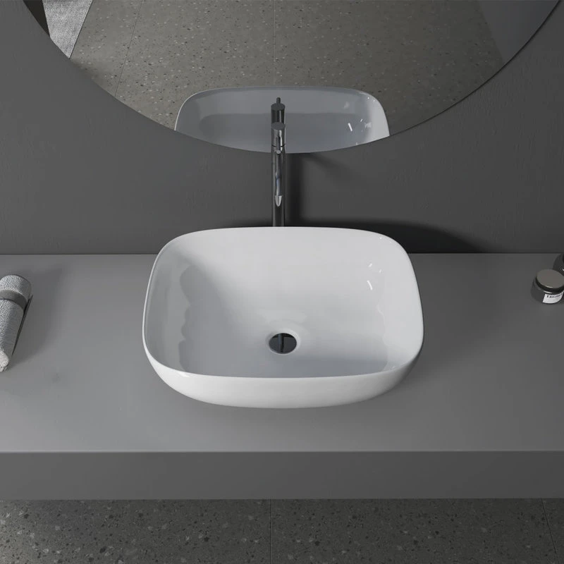 Altair 20x16" Oval White Finish Ceramic Vessel Bathroom Vessel Sink - Image 6