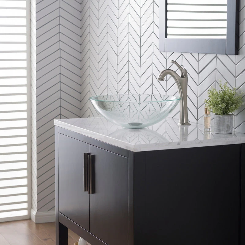 Kraus USA, Inc. Glass Vessel Sink, Arlo Bathroom Faucet, Drain, Ring, Spot Free Stainless Steel - Image 4