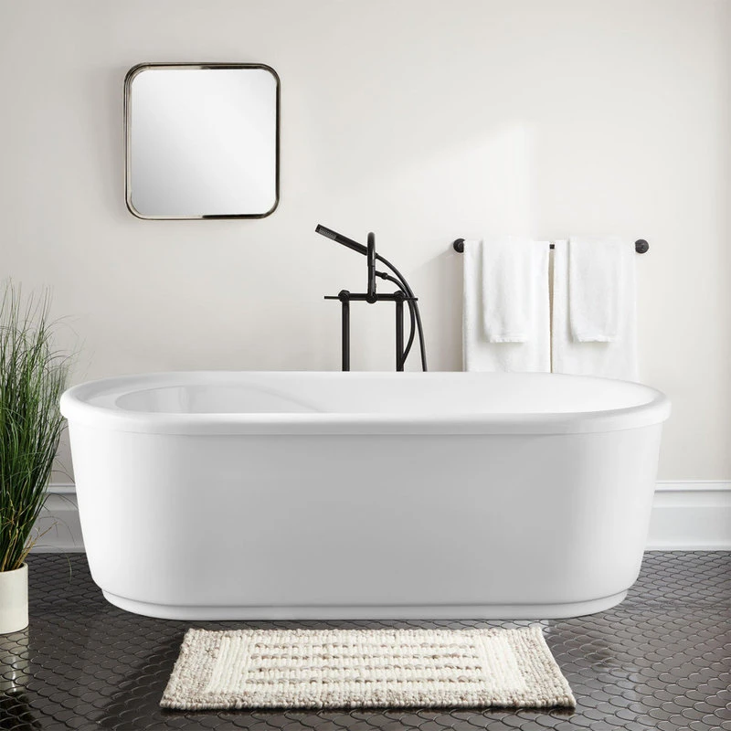 Vanity Art LLC Vanity Art 59" Freestanding Acrylic Soaking Bathtub - Image 3