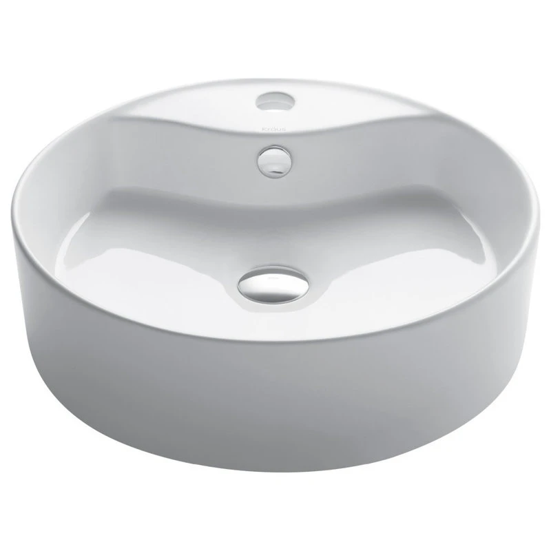 Kraus USA, Inc. Elavo Ceramic Round Vessel White Sink