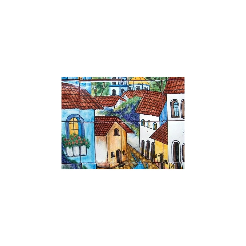 Fine Crafts & Imports Volcano Clay Talavera Tile Mural - Image 3