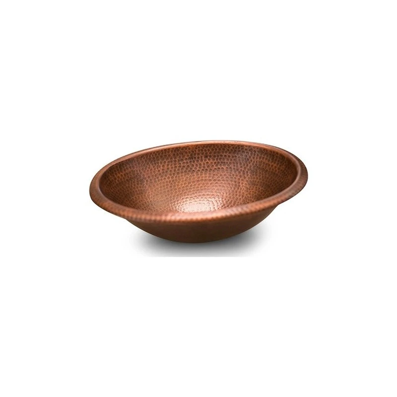 Imtinanz Hammered Copper Oval Bathroom Sink - Image 2