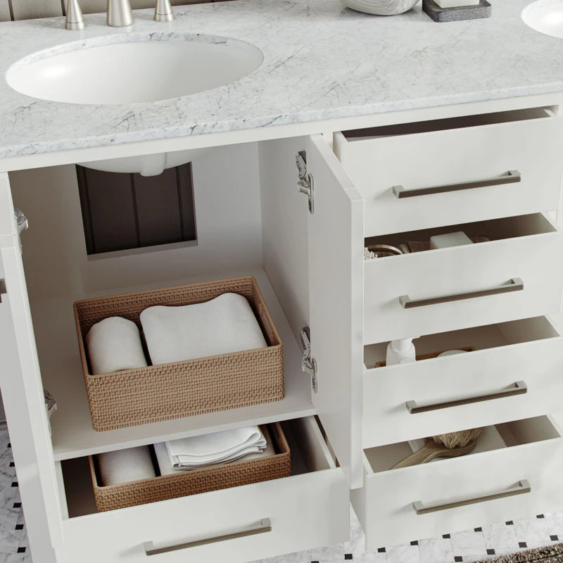 MOD Ellary Bath Vanity, White, 60", Double, With Mirror, Freestanding - Image 5