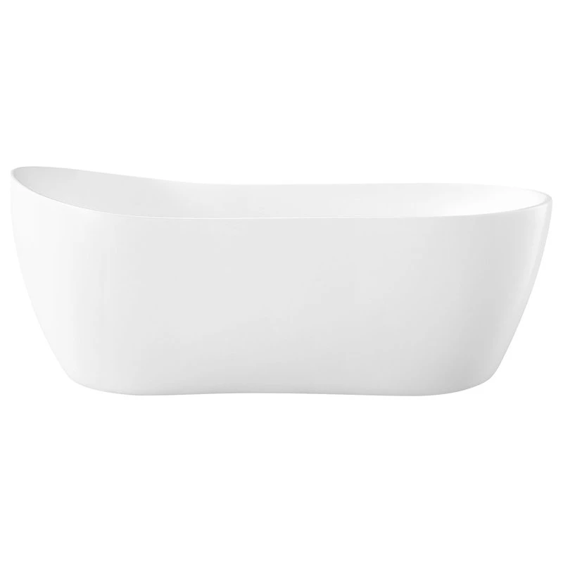 OVE Decors Isaac 58" Seamless White Acrylic Freestanding Slipper Bathtub