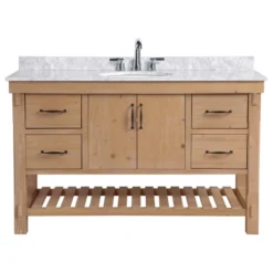 Ari Kitchen & Bath Marina 55" Bathroom Vanity, Driftwood Finish