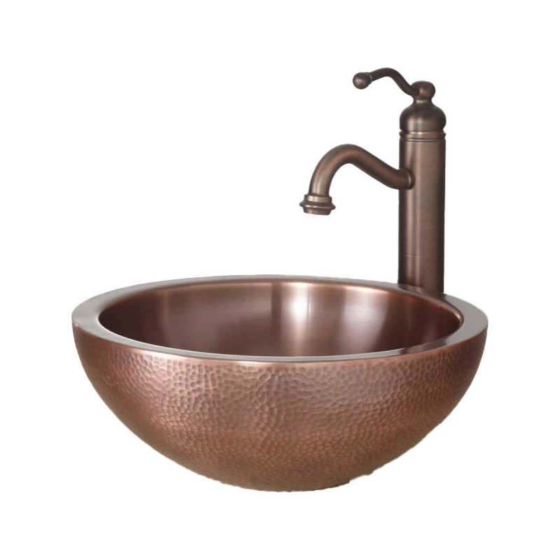 Signature Hardware 346798 Casalina 14" Circular Double-Wall - Antique Copper