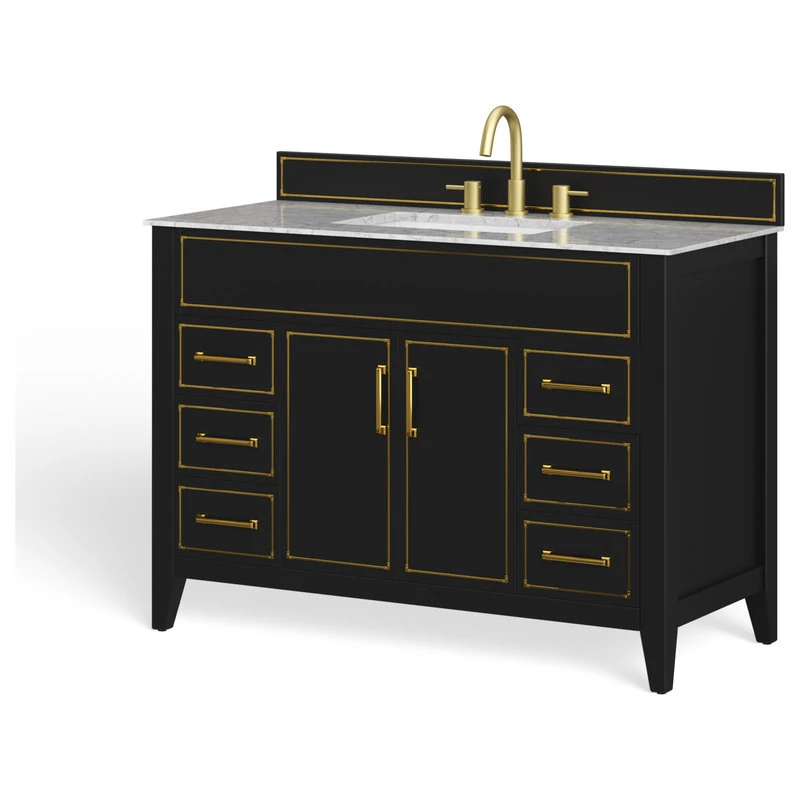 MOD The Monaco Bathroom Vanity, Black Onyx, 48", Single Sink, Freestanding - Image 10