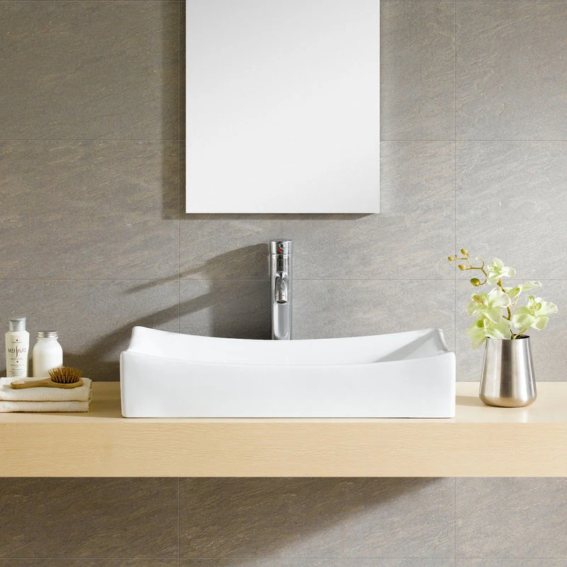 Fine Fixtures White Vitreous China Rectangular Vessel Sink - Image 2