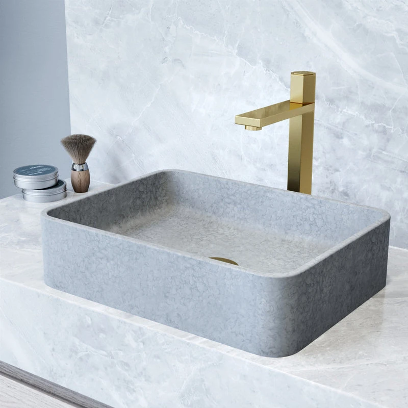 VIGO 16 In. L X 12 In. W Rectangular Bathroom Vessel Sink - Image 2
