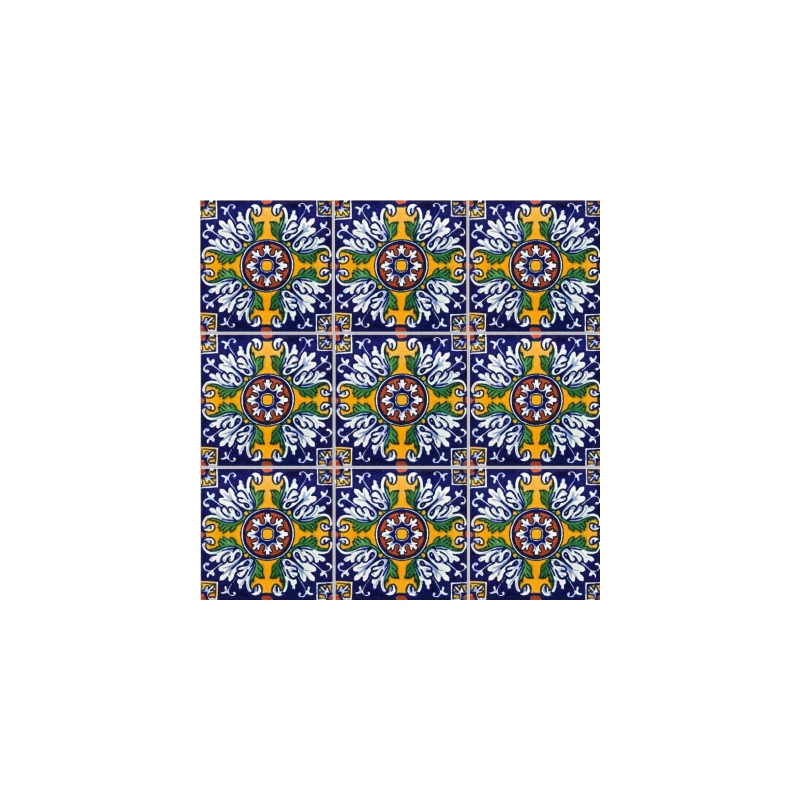 Fine Crafts & Imports 6x6 4 Pcs Aldeno Talavera Mexican Tile - Image 2