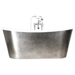 The Tub Studio 'Ginevra' CoreAcryl French Bateau Acrylic Skirted Tub Package, 59" Length