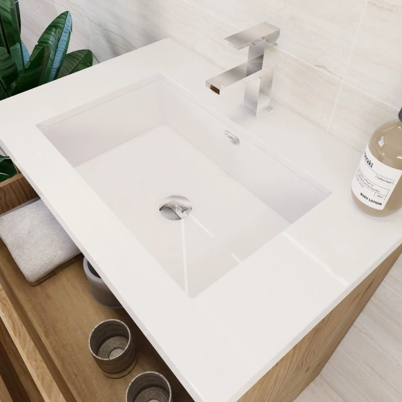 BATHROOM VANITIES WHOLESALE Moa 30" Single Bathroom Vanity In Natural Oak - Image 7