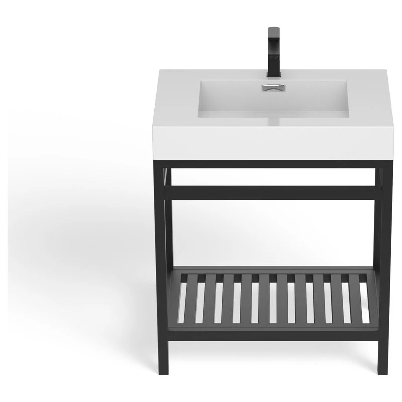 MOD The Nova Bathroom Vanity, Black, 30", Single Sink, Freestanding - Image 13