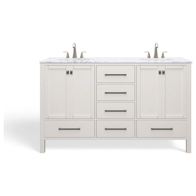 MOD Ellary Bath Vanity, White, 60", Double, With Mirror, Freestanding - Image 9